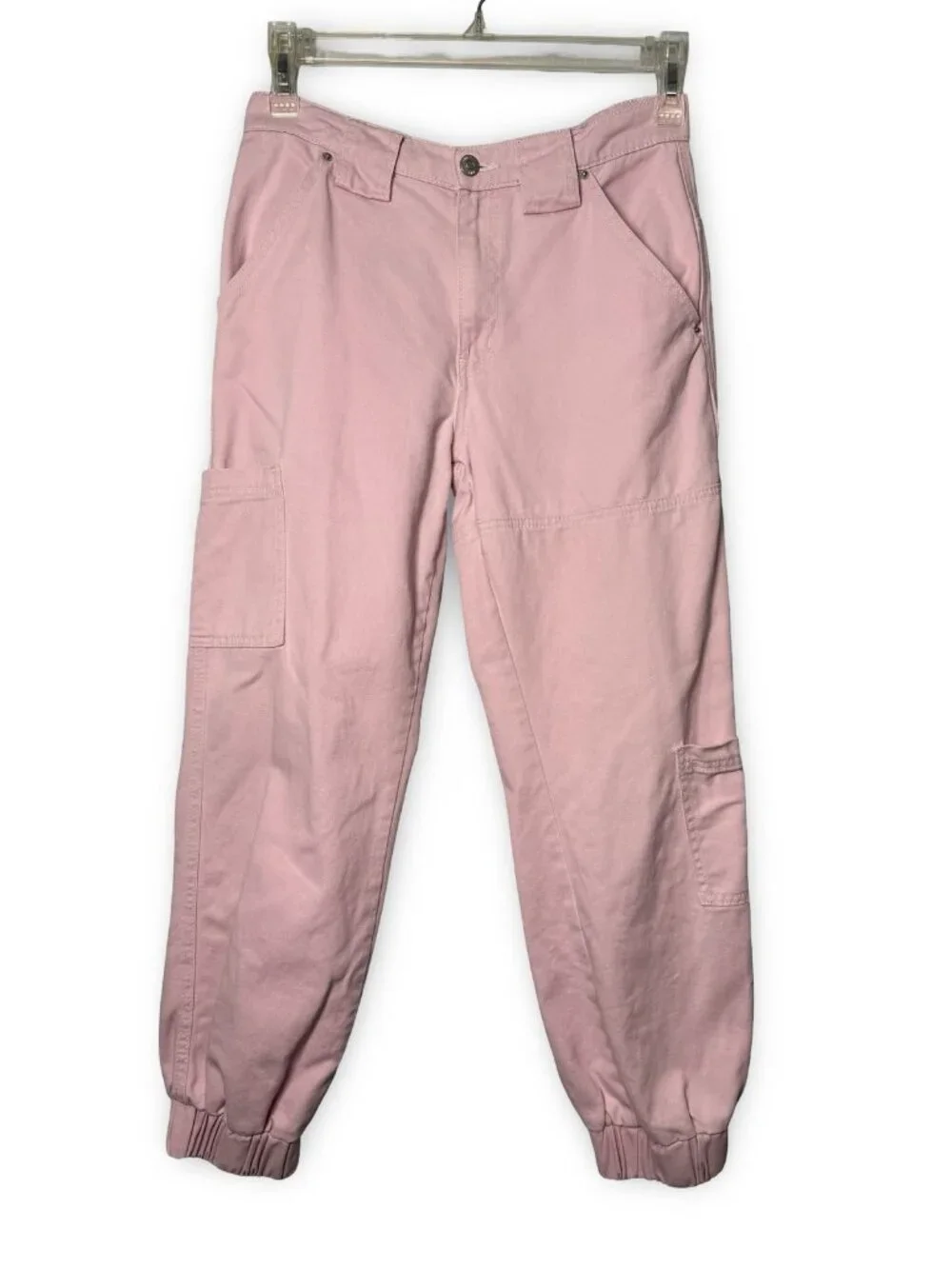 BDG Urban Outfitters Denim Utility Cargo Jogger Pants Womens 27 Pink Streetwear
